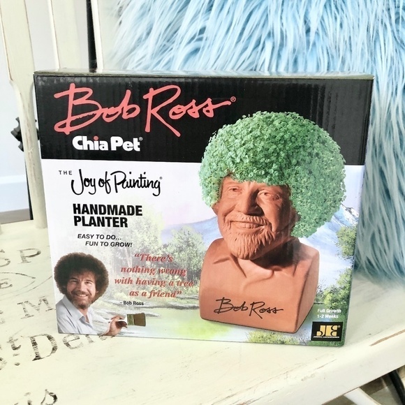 Bob Ross, 2017, Chia Pet, Handmade, Planter, New in Box - Picture 1 of 4